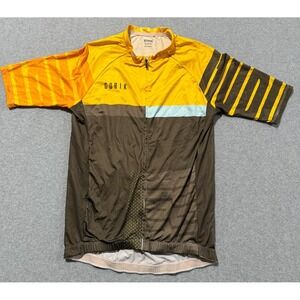 GOBIK Yellow and Olive Green/Brown Cycling Jersey Size XL
